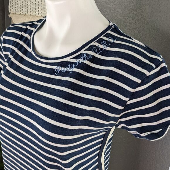 Junk Food "Party In The USA" Striped Shift Dress - Picture 3 of 10